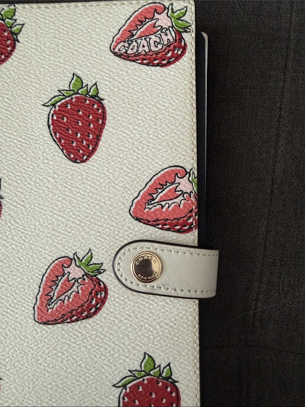 Coach Notebook With Strawberry Print - Picture 2 of 9